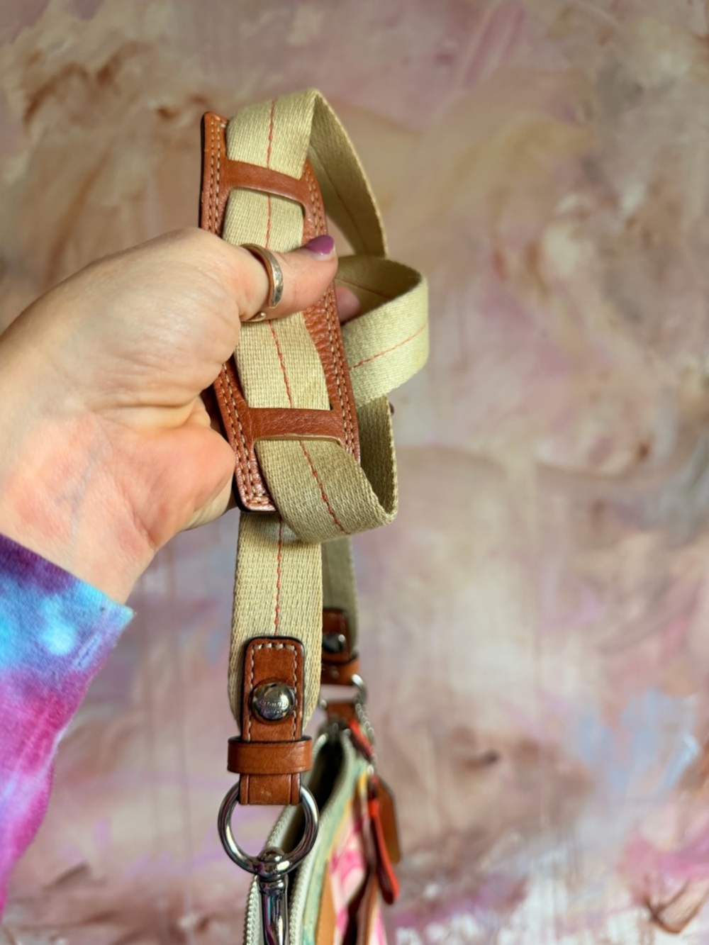 Coach Multicolor Pastel Signature Canvas Crossbody Bag - Picture 8 of 10